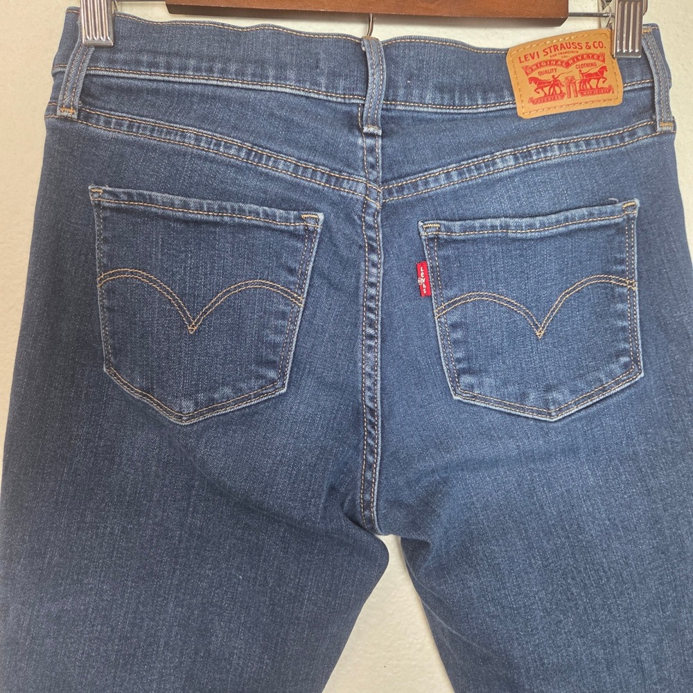 Levi's 311 Shaping Skinny Jeans Mid Rise Dark Wash Stretch Denim 27 - Picture 3 of 10
